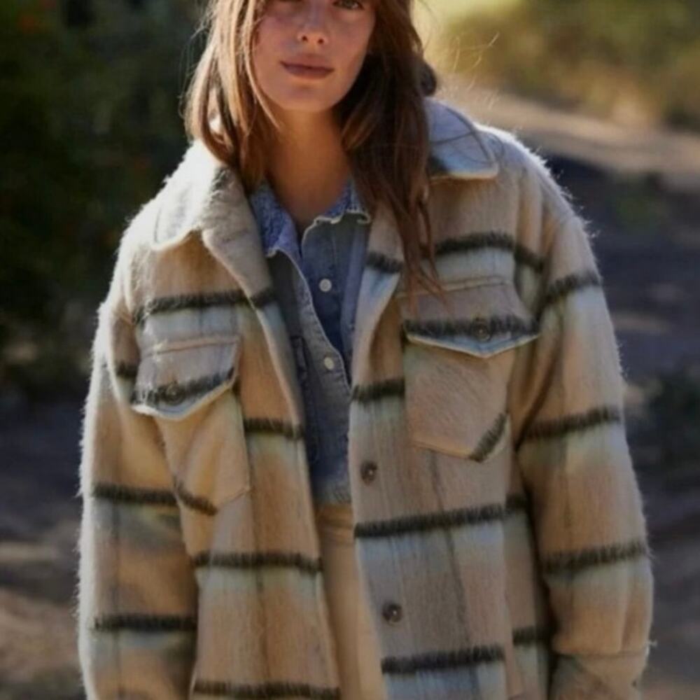 We the Free Vienna Plaud Flannel Shacket small
